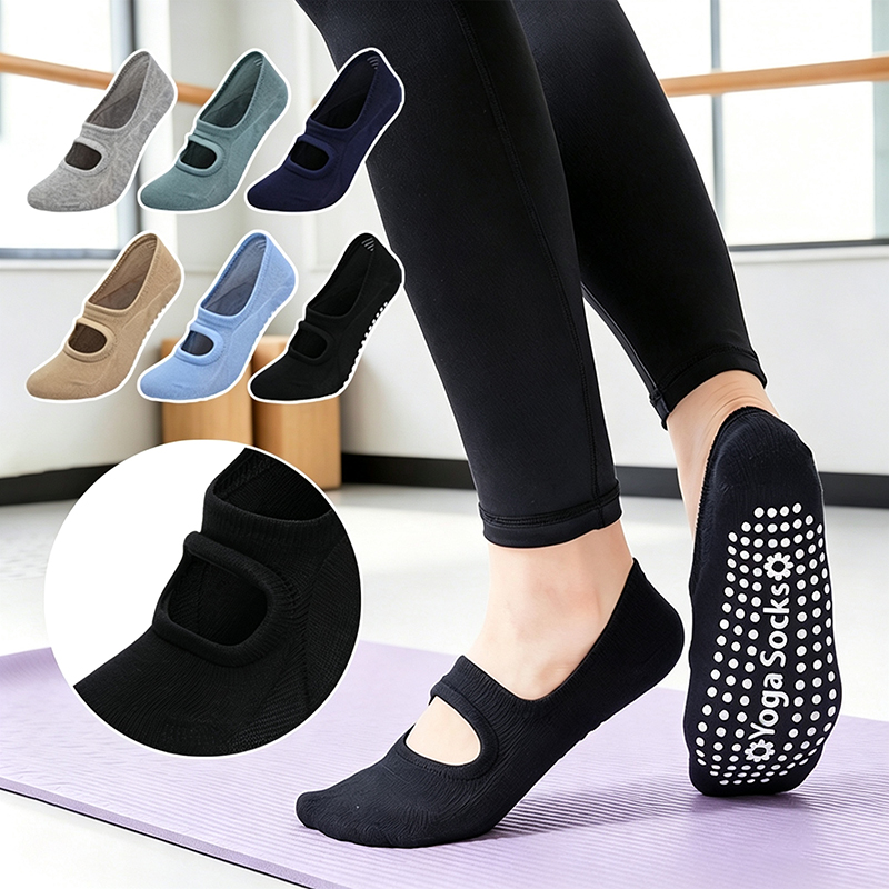 Pilates Yoga Sport - Calzini da Yoga Antiscivolo Senza Tallone