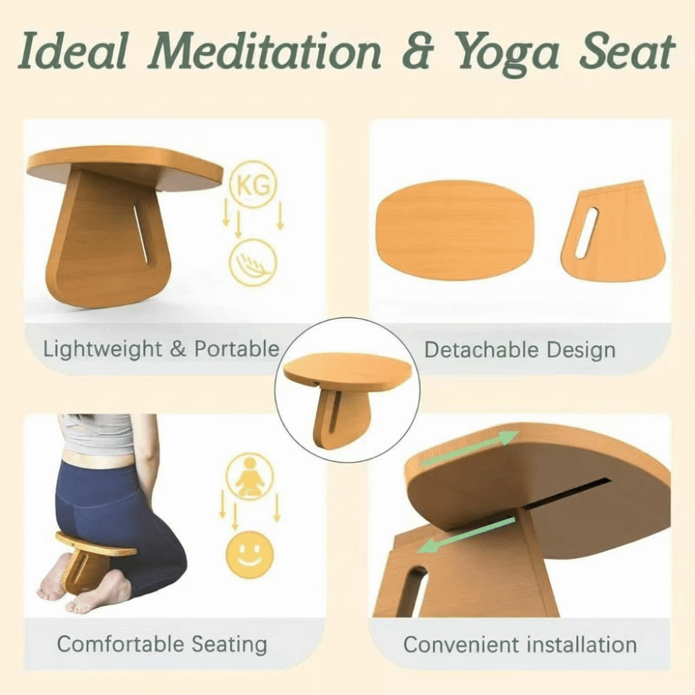 Pilates Chair Wunda - Sedia da Preghiera in Legno Massello,
