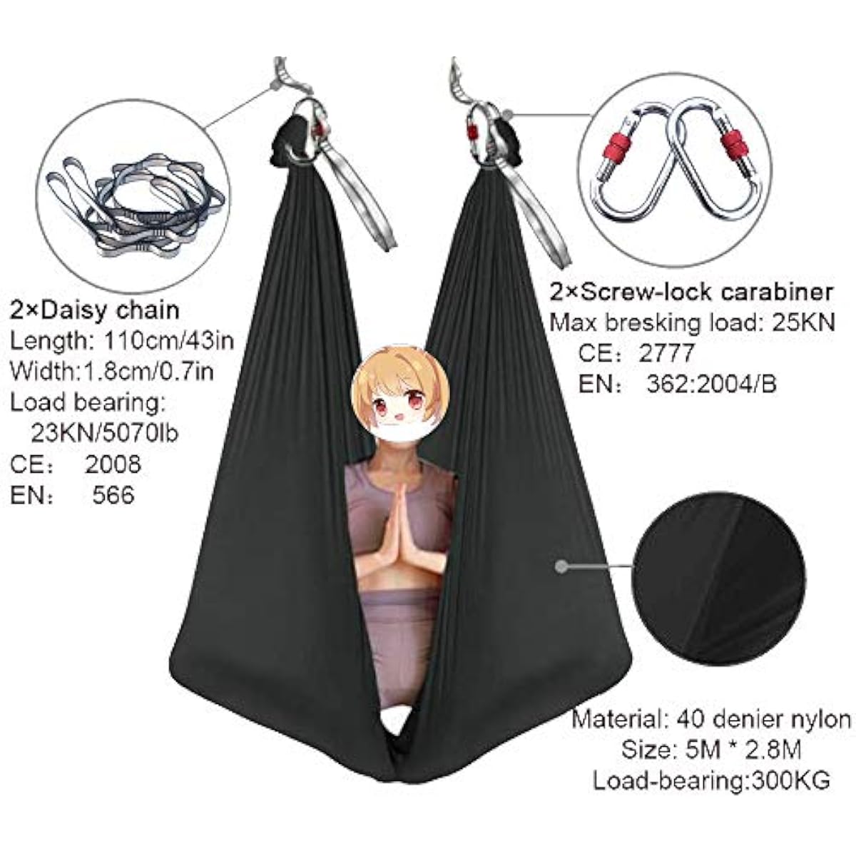 Amaca per Yoga Aereo 5M x 2.8M - Pilates Yoga Aerial recensione e prezzo